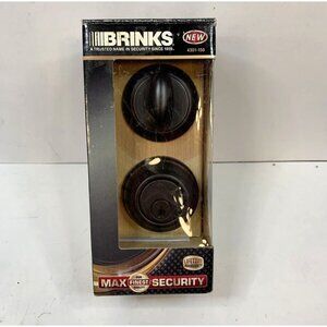 BRINKS 4301-109 Maximum Security Single Cylinder Deadbolt Oil Rubbed Bronze Door